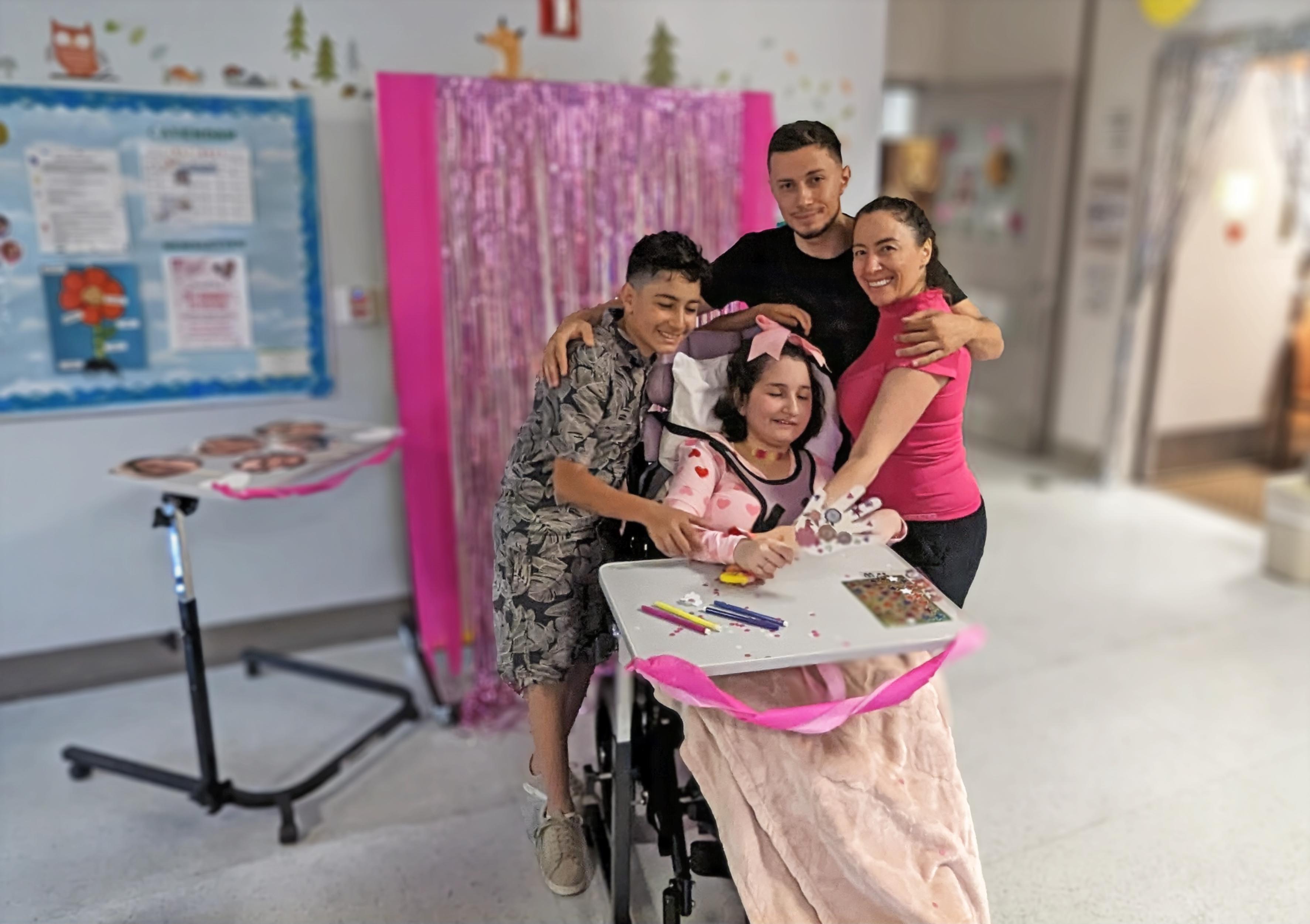 photo of nurse talking with child