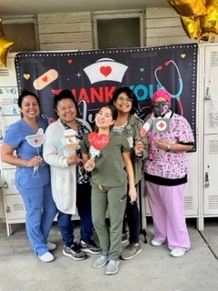 Image of nurses celebrating National Nurses and Hospital Week.