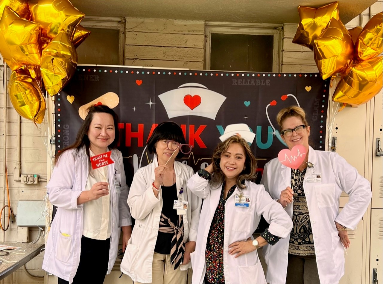 Image of Nurses Celebrating National Nurses and Hospital Week.